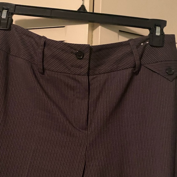 Dress barn highwaisted pinstripe pants with double button. Size 12 T - Picture 6 of 6